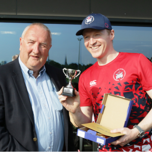 President presents the Middlesex Club Sevens trophies